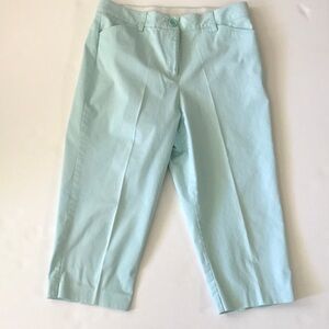 Kim Rogers Light Tiffany Blue Cropped Pant Size 12